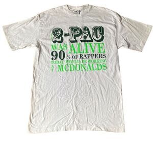 Vintage Y2K 00's 2Pac Hommage Tee XXL Streetwear Tupac hip hop graphic